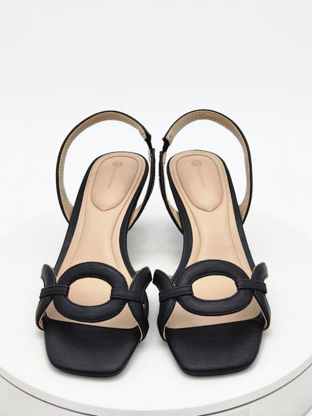 Giani Bernini Alana Black Slingback Kitten Heel Sandals Women’s Size 9 M New - Picture 8 of 10